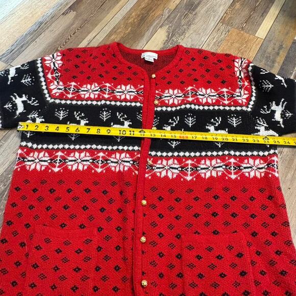 Red and black vintage Christmas Holiday | Grandma Sweater - Picture 4 of 6